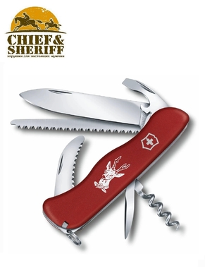 Нож складной Victorinox Hunter, 0.8573, 111 мм, 12 функций, красный