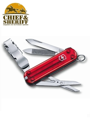 Складной нож Victorinox NailClip 580, 0.6463.T. 65 мм, 8 функций, красный полупрозрачный