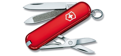 Нож-брелок Victorinox Signature, 0.6225.J14, 58 мм, 7 функций, красный