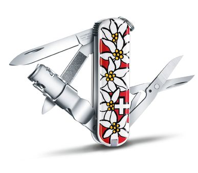 Складной нож Victorinox NailClip 580, 0.6463.840, 65 мм, 8 функций, эдельвейс