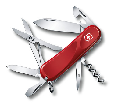 Нож складной Victorinox Evolution 14, 2.3903.E, 85 мм 14 функций, красный