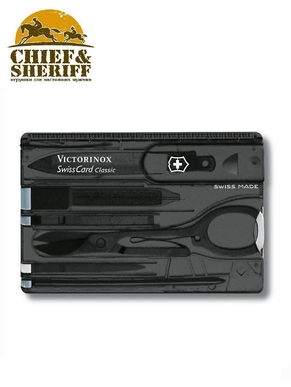 Швейцарская карта Victorinox SwissCard Classic, 0.7133.T3, 10 функций, графит