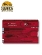 Швейцарская карта Victorinox SwissCard Classic, 0.7100.T, 10 функций, красный полупрозрачный