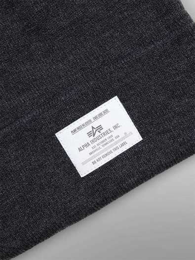 Шапка Alpha Industries Essential Beanie, dark charcoal