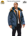 Куртка аляска Alpha Industries Slim Fit N-3B Parka, slate blue-orange