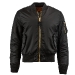 Куртка бомбер Alpha Industries MA-1 Slim Fit Flight Jacket, black, MJM44530B