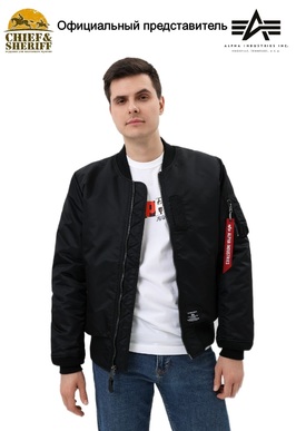 Куртка бомбер Alpha Industries MA-1 MOD Flight Jacket, black