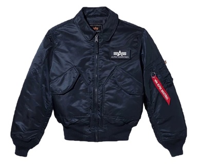 Куртка бомбер Alpha Industries CWU-45P Flight Jacket, синяя, replica blue