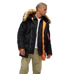 Куртка аляска Alpha Industries Slim Fit N-3B Parka, black-orange