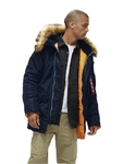 Куртка аляска Alpha Industries Slim Fit N-3B Parka, blue-orange