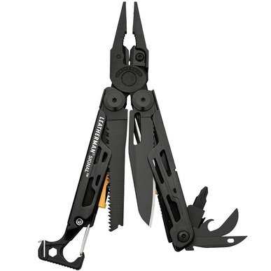 Мультитул Leatherman Signal Black, 114 мм, 19 функций, нейлоновый чехол черный L, 832586