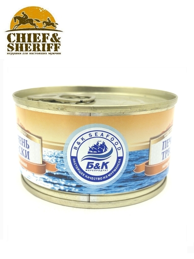 Печень трески натуральная из мороженого сырья, БОСКО-МОРЕПРОДУКТ, 2 X 120 гр