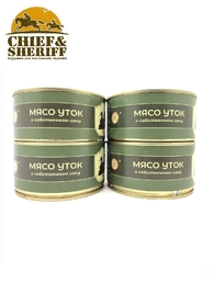 Мясо уток в собственном соку, Балтийская охота, 4 x 325 г,