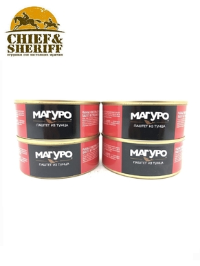 Паштет из тунца желтоперого и полосатого, МАГУРО, 4 X 90 гр.