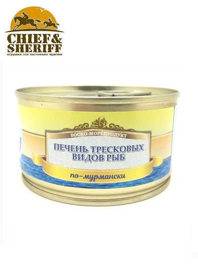 Печень из тресковых пород рыб, по-мурмански, БОСКО-МОРЕПРОДУКТ, 4 X 185 гр