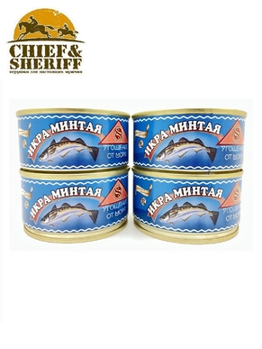 Икра минтая, Угощение от моря, 4 X 125 гр.