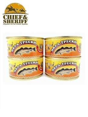 Икра трески, Угощение от моря, 4 X 125 гр.