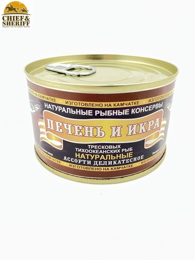 Печень и икра тресковых рыб из свежего сырья, Северпродукт, 2 X 210 гр