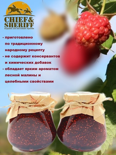 Варенье из лесной малины, Дары Домбая, 2 X 330 гр