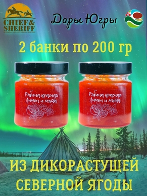 Джем рябина красная, лимон и мята, Дары Югры, 2 X 200 гр