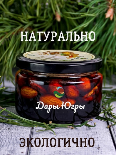Варенье "Ореховый микс" (фундук, грецкий орех, миндаль) в сосновом сиропе, Дары Югры, 2 X 250 гр