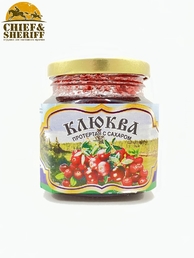 Клюква протёртая с сахаром, Ныда-Ресурс, 1 X 300 гр
