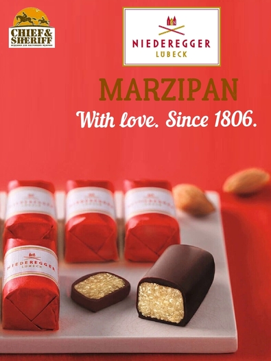 Конфеты марципан "Классические", темный шоколад, Niederegger, 1 X 100 гр