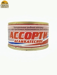 Ассорти деликатесное(печень и икра тресковых рыб), Рыболовецкий колхоз им. В.И.Ленина, 2 X 180 гр