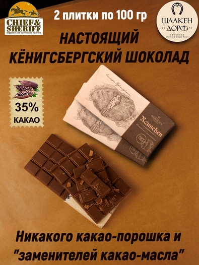Шоколад молочный 35%, "Rauschen" Светлогорск, SCHAAKEN DORF, 2 X 100 гр