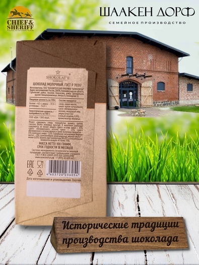 Шоколад молочный 35%, "Pillau" Балтийск, SCHAAKEN DORF, 2 X 100 гр
