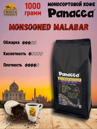 Кофе в зернах Индия Муссоный Малабар (100% арабика), Panacea-coffee, 1 кг