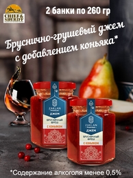 Джем Брусничный фреш с коньяком, ZAKLAN, 2 X 260 гр