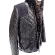 Куртка мужская АртМех, натуральная кожа,стеганая подклад-бобер, отделка нубук, ворот- бобер, черная,
