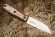 Нож Kizlyar Supreme Colada AUS8 S, деревянная рукоять, кожаный чехол