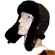 Кожаный шлем АртМех, отделка норка, подкладка бобр, цвет коричневый