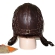 Кожаный шлем Артмех, велюр, отворот овчина, цвет коричневый, 5091.4