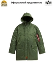 Куртка аляска Alpha Industries Slim Fit N-3B Parka, sage-orange