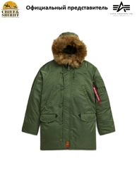 Куртка аляска Alpha Industries Slim Fit N-3B Parka, sage-orange
