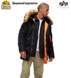 Куртка аляска Alpha Industries Slim Fit N-3B Parka, black-orange