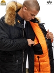 Куртка аляска Alpha Industries Slim Fit N-3B Parka, black-orange