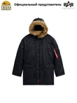 Куртка аляска Alpha Industries Slim Fit N-3B Parka, black-orange
