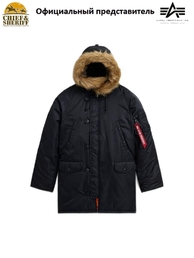 Куртка аляска Alpha Industries Slim Fit N-3B Parka, black-orange