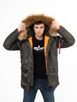 Куртка аляска Alpha Industries Slim Fit N-3B Parka, grey-orange