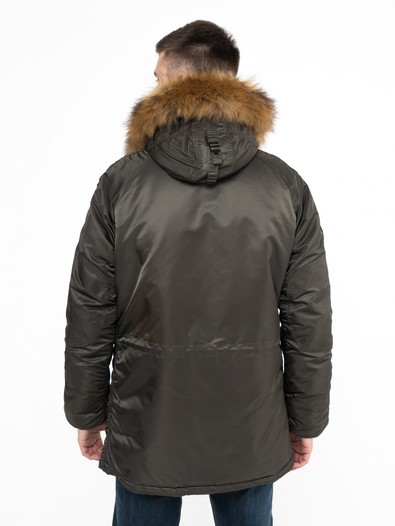 Куртка аляска Alpha Industries Slim Fit N-3B Parka, grey-orange