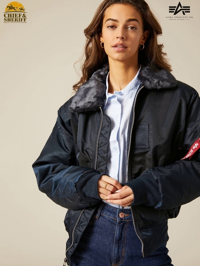 Куртка бомбер Alpha Industries B-15 Flight Jacket, replica blue
