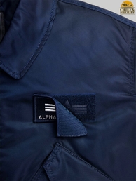 Куртка бомбер Alpha Industries CWU-45P Flight Jacket, синяя, replica blue