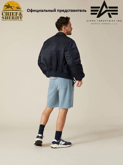 Куртка бомбер Alpha Industries CWU-45P Flight Jacket, синяя, replica blue