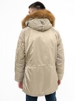 Куртка аляска Alpha Industries slim Fit N-3B Parka, dark khaki-orange
