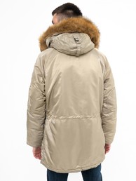 Куртка аляска Alpha Industries slim Fit N-3B Parka, dark khaki-orange