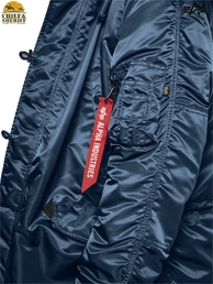 Куртка аляска Alpha Industries Slim Fit N-3B Parka, slate blue-orange